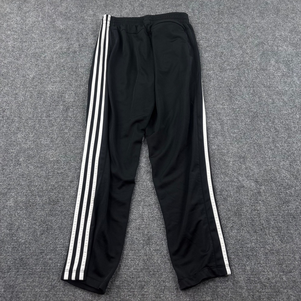 Adidas Track Pants Medium Black 3-Stripe Elastic Waist Athletic Trousers Womens - Picture 3 of 7